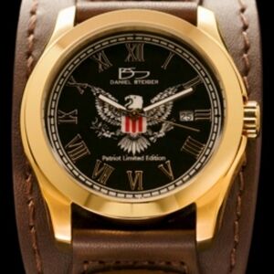 Daniel Steiger Stunning...Patriotic Gold and Brown Men's Watch